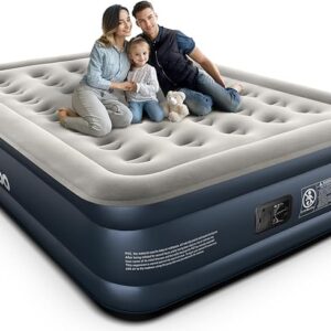iDOO Air Mattress with Built in Pump,Comfort Blow up Mattress,Inflatable Mattress