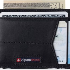 Alpine Swiss Oliver Mens RFID Blocking Minimalist Front Pocket