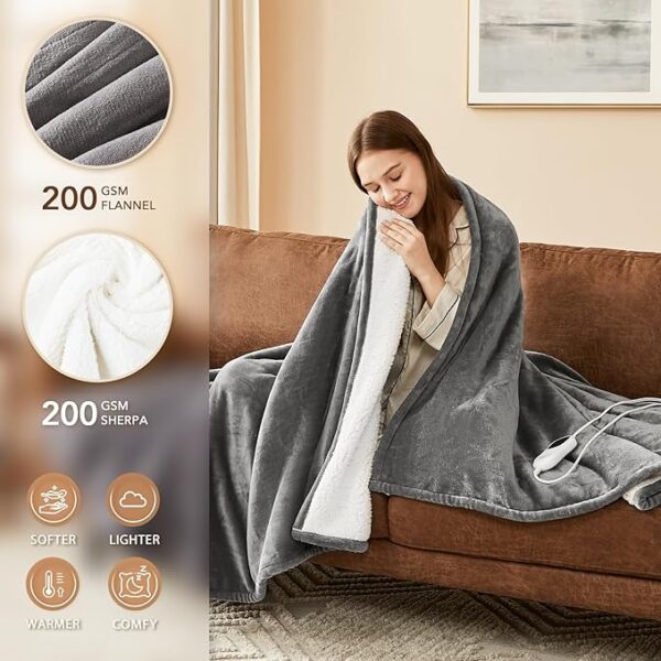 Homemate Heated Blanket Electric Throw - Image 4