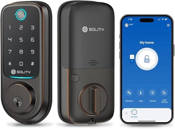Solity No-Hub Smart Digital Door Lock, Designed in Korea,