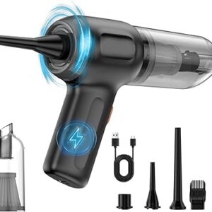 Compressed Air Duster, Cordless Air Blower & Hand Pump Car Vacuum Cleaner
