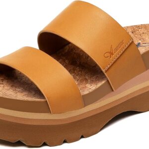 Athlefit Summer Platform Brown Beach Sandals Women's