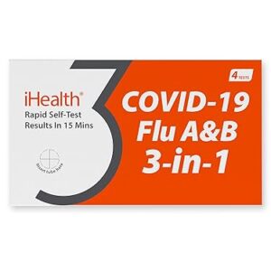 iHealth COVID-19, Flu A&B 3-in-1 Antigen Rapid Test,