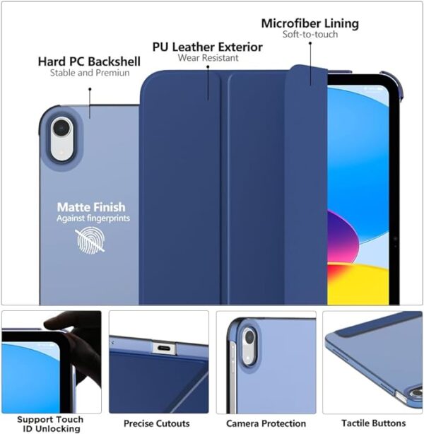 MoKo Case for iPad 10th Generation 10.9 inch 2022, Slim Stand Protective - Image 3