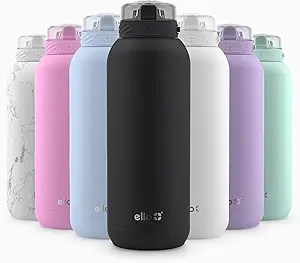 Steel Water Bottle with Straw and Carry Handle