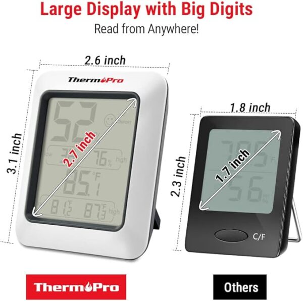 ThermoPro TP50 Digital Hygrometer Indoor Thermometer Room - Image 3