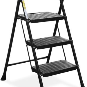 HBTower Step Ladder, Folding Step Stool with Wide Anti