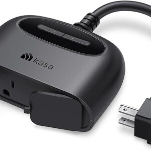 Kasa Outdoor Smart Plug, Smart Home Wi-Fi Outlet with 2 Sockets,