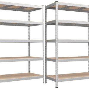 SONGMICS 5-Tier Storage Shelves, Set of 2 Garage Storage