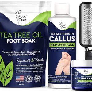 Foot Cure Foot Care/ Exfoliator & Callus Remover Pedicure Set – Includes Foot File for