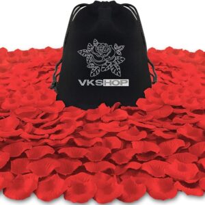 4500 Pack Red Rose Petals,Artificial Roses Flower Petals for Romantic