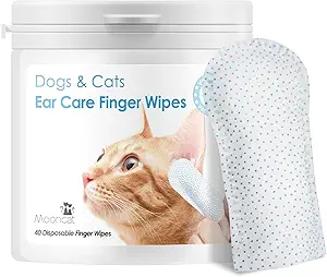 Mooncat Ear Cleaner Wipes｜Ear Cleansing Finger Wipes for Cats