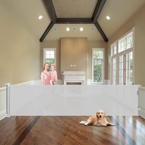 WOMHOM 100 Inch Extra Long Retractable Dog Gate for The House Extra
