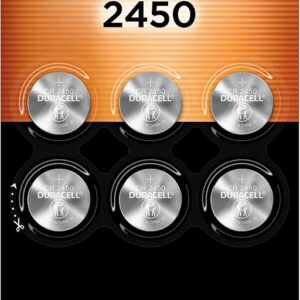 Duracell 2450 Lithium Battery, 6 Count (Pack of 1) Lithium Coin Battery