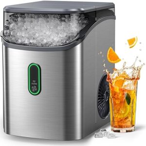 Silonn Nugget Ice Maker Countertop, Pebble Ice Maker with Soft Chewable Ice
