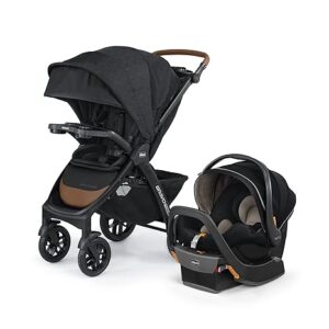 Chicco Bravo Primo Trio Travel System, Quick-Fold Stroller with Chicco KeyFit 35 Zip