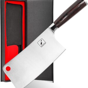 imarku Cleaver Knife 7 Inch Meat Cleaver - SUS440A Japan High Carbon