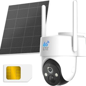 Rraycom 4G LTE Cellular Solar Security Camera Wireless Outdoor