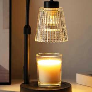 Candle Warmer Lamp with Timer, Adjustable Height Candle Warmer