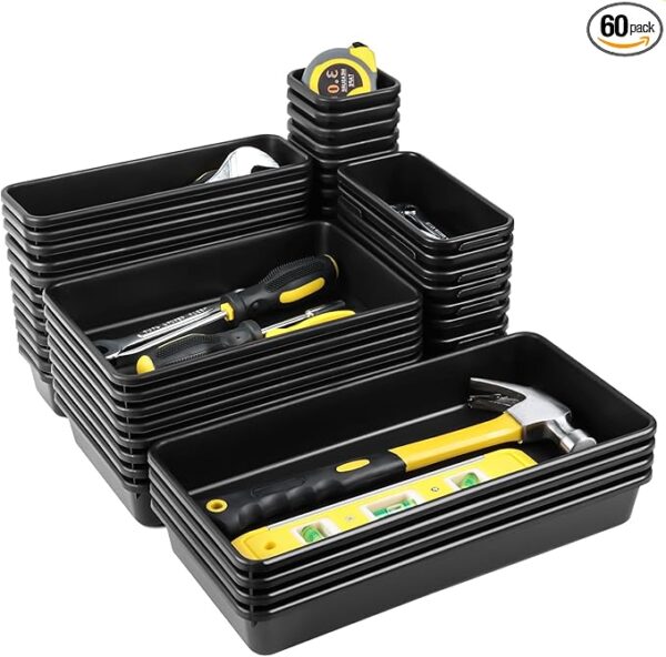 Upgraded 60PCS Tool Box Organizer Tray Divider