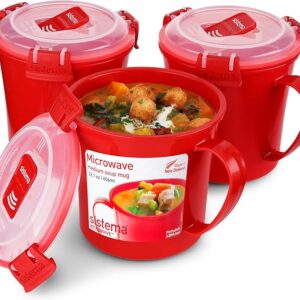 Sistema Microwave Soup Mugs | 656 ml | Microwave Food