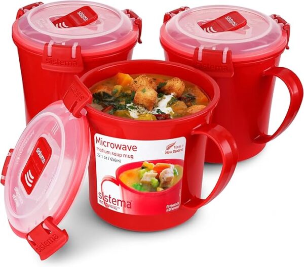 Sistema Microwave Soup Mugs | 656 ml | Microwave Food