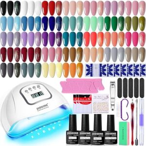 JODSONE Gel Nail Polish Kit with U V Light 32 Colors Gel Polish