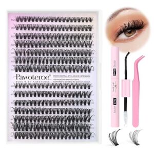 Pawotence Lash Extension Kit DIY 280pcs Lash Clusters Eyelash