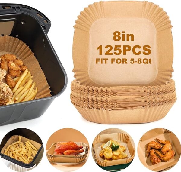 Air Fryer Paper Liners,125Pcs Parchment Paper