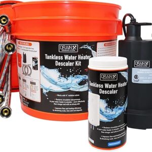 DrainX Tankless Water Heater Flush Kit with 1/6 HP Pump and Descaler