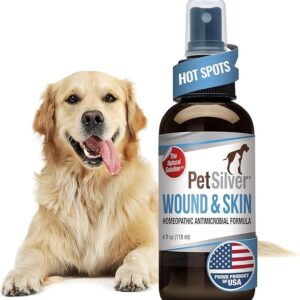 PetSilver Wound & Skin Spray - Dog Wound Spray, Hot Spot,