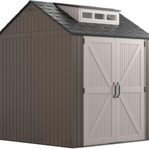 Rubbermaid Large Resin Outdoor Storage Shed With Floor