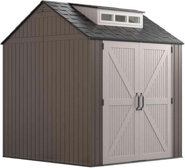 Rubbermaid Large Resin Outdoor Storage Shed With Floor