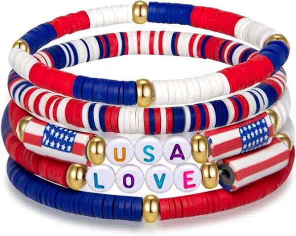 Artlunar USA Love Bracelets - 4th of July Accessories
