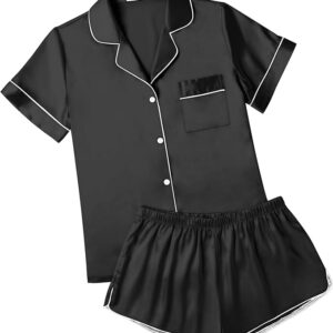 Ekouaer Womens Silk Satin Pajamas