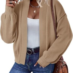 Womens Waffle Knit Cardigan (50% Savings!) 50OG6K5N