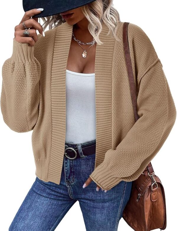 Womens Waffle Knit Cardigan (50% Savings!) 50OG6K5N